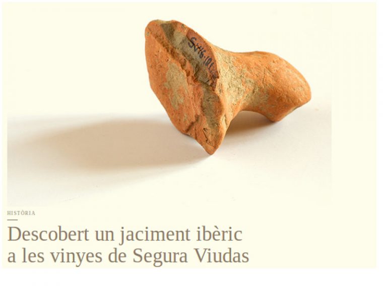 Ceràmica ibèrica recuperada a Segura Viudas, fotografia d’arxiu